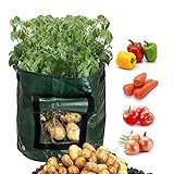 foto Scoolr, confezione da 2 borse per la coltivazione di patate, da 26,5 litri, borsa con finestra di areazione apribile per coltivare ortaggi come patate, carote, cipolle, pomodori, 33 cm x 35 cm, miglior prezzo EUR 14,44, bestseller 2024