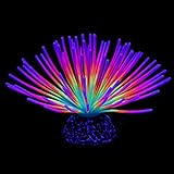 Photo Uniclife Aquarium Imitative Rainbow Sea Urchin Ball Artificial Silicone Ornament with Glowing Effect for Fish Tank Landscape Decoration, best price $7.49, bestseller 2024