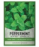 Photo Peppermint Seeds for Planting is A Heirloom, Open-Pollinated, Non-GMO Herb Variety- Great for Indoor and Outdoor Gardening and Herbal Tea Gardens by Gardeners Basics, best price $4.95, bestseller 2024