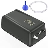 Photo Uniclife Aquarium Air Pump Battery-Operated with Air Stone and Airline Tubing Portable Outdoor Fishing Oxygen Pump, best price $9.99, bestseller 2024