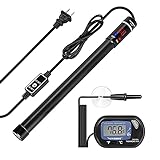 Photo VIVOSUN Submersible Aquarium Heater with Thermometer Combination,50W Titanium Fish Tank Heaters with Intelligent LED Temperature Display and External Temperature Controller, best price $25.99, bestseller 2024