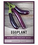 Photo Eggplant Seeds for Planting - (Long Purple) is A Great Heirloom, Non-GMO Vegetable Variety- 500 mg Seeds Great for Outdoor Spring, Winter and Fall Gardening by Gardeners Basics, best price $5.95, bestseller 2024