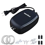 Photo Noodoky Aquarium Air Pump for Fish Tank with Accessories, Air Bubbler Stone Pump Aerator, 6W Dual Outlet up to 5L/min Oxygen for Tank 10 to 80 Gallons, best price $16.49, bestseller 2024