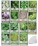 Photo 15 Herb Seeds For Planting Varieties Heirloom Non-GMO 5200+ Seeds Indoors, Hydroponics, Outdoors - Basil, Catnip, Chive, Cilantro, Oregano, Parsley, Peppermint, Rosemary and More By Gardeners Basics, best price $19.95, bestseller 2024