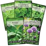 Photo Sow Right Seeds - 5 Herb Seed Collection - Genovese Basil, Chives, Cilantro, Italian Parsley, and Oregano Seeds for Planting and Growing a Home Vegetable Garden; Fresh Assortment Herbal Variety Pack, best price $10.99 ($2.20 / Count), bestseller 2024