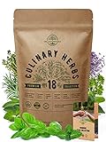 Photo 18 Culinary Herbs Seeds Variety Pack - Heirloom, NON-GMO, Herbs Seeds for Planting Outdoor and Indoor - Home Gardening. Over 5000+ seeds including Rosemary, Thyme, Oregano, Mint, Basil, Parsley & More, best price $21.99 ($1.22 / Count), bestseller 2024