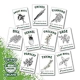 Photo Organic Herb Seeds - Non GMO Heirloom Non Hybrid Seed (10 Culinary Varieties Pack), best price $12.79 ($1.28 / Count), bestseller 2024