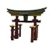 Rosewood Palissandro giapponese Torii Gate acquario ornamento nuovo 2024