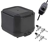 Photo AQUANEAT Powerful Aquarium Air Pump, 250GPH, Dual Outlets, for up to 300 Gallon Fish Tank, Super Quiet Oxygen Aerator with Gang Valves, Adjustable Hydroponic Air Bubbler Pump, best price $34.99, bestseller 2024