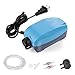 HITOP Dual Outlets Aquarium Air Pump, Whisper Adjustable Fish Tank Aerator, Quiet Oxygen Pump with Accessories for 20 to 100 Gallon (2 outlets - Blue) new 2024
