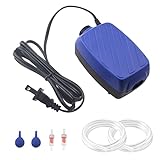 Photo FYD 4W Aquarium Air Pump 1.8L/Min*2 Dual Outlet with Accessories for Up to 50 Gallon Fish Tank, best price $15.99, bestseller 2024