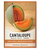 Photo Cantaloupe Seeds for Planting - Hales Best Jumbo Heirloom, Non-GMO Vegetable Variety- 1 Gram Approx 45 Seeds Great for Summer Melon Gardens by Gardeners Basics, best price $5.95 ($168.56 / Ounce), bestseller 2024