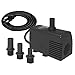 Knifel Submersible Pump 600GPH Ultra Quiet with Foam Filter & Dry Burning Protection 8.2ft High Lift for Fountains, Hydroponics, Ponds, Aquariums & More……… new 2024