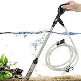 Photo hygger Small Gravel Vacuum for Aquarium, Manual 80GPH Aquarium Gravel Cleaner Low Water Level Water Changer Fish Tank Cleaner with Pinch or Grip Run in Seconds Suction Ball Adjustable Length, best price $17.99, bestseller 2024