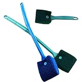 Photo AOODOOM 3 PCS Double-Sided Aquarium Fish Tank Algae Cleaning Brush with Non-Slip Handle, Sponge Scrubber Cleaner for Glass Aquariums and Home Kitchen, best price $11.99, bestseller 2024