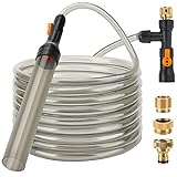 Photo hygger Bucket-Free Aquarium Water Change Kit Metal Faucet Connector Fish Tank Vacuum Siphon Gravel Cleaner with Long Hose 33FT Drain & Fill, best price $41.99, bestseller 2024