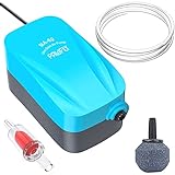 Photo Pawfly MA-60 Quiet Aquarium Air Pump for 10 Gallon with Accessories Air Stone Check Valve and Tube, 1.8 L/min, best price $8.99, bestseller 2024