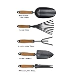 Photo OLMSTED FORGE Garden Tool Set, 5 Pieces, Heavy Duty Powder Coated Steel, Cork Handle, best price $54.99, bestseller 2024