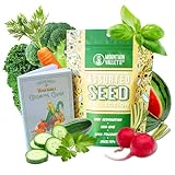 Photo 10 Assorted Organic Vegetable Seeds for Planting - ~3,200 + Heirloom Non-GMO Fruit Seeds, Herb Seeds, & Vegetable Seeds - with Grow Guide - Broccoli, Basil, Watermelon, Cilantro, Carrot, Kale, & More, best price $20.43, bestseller 2024