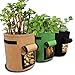GEMGO 3 Pack Potato Grow Bag, 7 Gallon Aeration Waterproof Fabric Sweet Potato Planter, Harvest Window Vegetable Peanut Growing Box Bucket Pot for Nursery Garden (3 Pack, Black Brown Green) new 2024