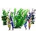 Plantas acuáticas artificiales, PietyPet 7 piezas Plantas grandes de acuario Decoraciones plásticas del tanque de peces, Planta de simulación viva Criatura Acuario Paisaje nuevo 2024