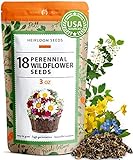 Photo 90,000 Wildflower Seeds - 3oz Pure Wild Flower Seed Pack - 18 Variety - Perennial Flower Seeds for Attracting Birds & Butterflies - Open Pollinated, Flower Garden Seeds for Planting Outdoors, best price $18.98 ($0.00 / Count), bestseller 2024