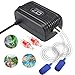 Aquarium Air Pump, Rifny Adjustable Air Pump Kit with Dual Outlet Air Valve, Fish Tank Oxygen Pump with Air Stones Silicone Tube Check Valves for 1-80 Gallon new 2024