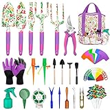 Photo 83 Pcs Garden Tools Set Succulent Tools Set,Heavy Duty Floral Gardening Kit with Storage Organizer and Hand Gloves,Adorable Outdoor Gardening Gifts Tools for Women, best price $28.99, bestseller 2024