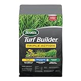 Photo Scotts Turf Builder Triple Action1 - Combination Weed Control, Weed Preventer, and Fertilizer, 33.94 lbs., 12,000 sq. ft., best price $76.00, bestseller 2024