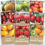 Photo Organic Heirloom Tomato Seeds Variety Pack - 9 Seed Packets: Brandywine, Roma, Green Zebra, Three Sisters, Yellow Pear, Valencia, Amish Paste and More, best price $15.97, bestseller 2024