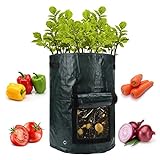Photo ANPHSIN 4 Pack 10 Gallon Garden Potato Grow Bags with Flap and Handles Aeration Fabric Pots Heavy Duty, best price $20.99, bestseller 2024