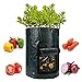 ANPHSIN 4 Pack 10 Gallon Garden Potato Grow Bags with Flap and Handles Aeration Fabric Pots Heavy Duty new 2024