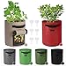 Future Way 6-Pack Potato Grow Bags, 10 Gallon Potato Planters with 2 Flaps, Sturdy Fabric Pots with Handles & Reinforced Stitching, Labels Included, Multi-Color Set new 2024