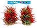BEGONDIS 2 Pcs Fish Tank Artificial Red Water Plants, Aquarium Decorations Made of Soft Plastic, Safe for All Fish & Pets new 2024