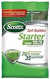 Photo Scotts Turf Builder Starter Food for New Grass, 15 lb. - Lawn Fertilizer for Newly Planted Grass, Also Great for Sod and Grass Plugs - Covers 5,000 sq. ft., best price $22.99, bestseller 2024
