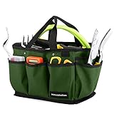 Photo Housolution Gardening Tote Bag, Deluxe Garden Tool Storage Bag and Home Organizer with Pockets, Wear-Resistant & Reusable, 14 Inch, Dark Green, best price $22.99, bestseller 2024