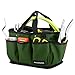 Housolution Gardening Tote Bag, Deluxe Garden Tool Storage Bag and Home Organizer with Pockets, Wear-Resistant & Reusable, 14 Inch, Dark Green new 2024