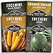 Survival Garden Seeds Zucchini & Squash Collection Seed Vault - Non-GMO Heirloom Seeds for Planting Vegetables - Assortment of Golden, Round, Black Beauty Zucchinis and Straight Neck Summer Squash new 2024