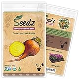 Photo Organic Beet Seeds, APPR. 225, Touchstone Gold Beet, Heirloom Vegetable Seeds, Certified Organic, Non GMO, Non Hybrid, USA, best price $7.88, bestseller 2024