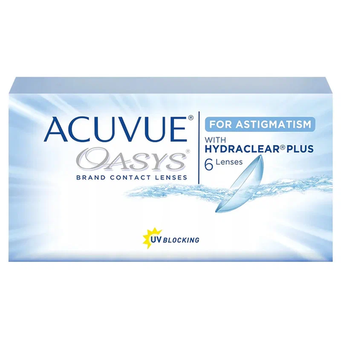 Контактные линзы ACUVUE OASYS For Astigmatism with Hydraclear Plus, 6 шт., R 8,6, D +5, CYL: -0,75, AХ: 100 фото