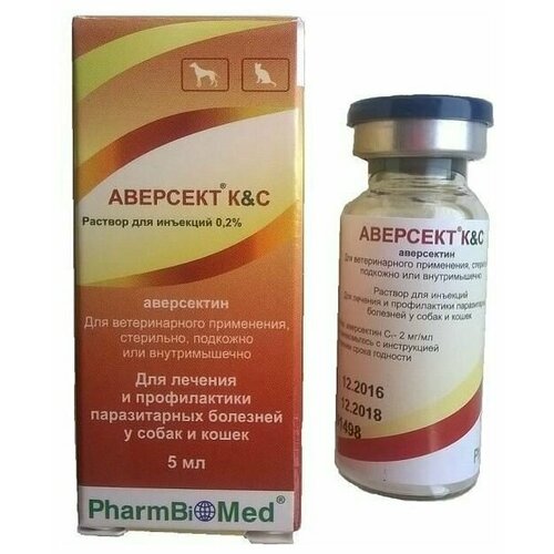 фотография Pharmbiomed раствор от блох и клещей Аверсект К&С для собак и кошек 1 уп., купить за 200р