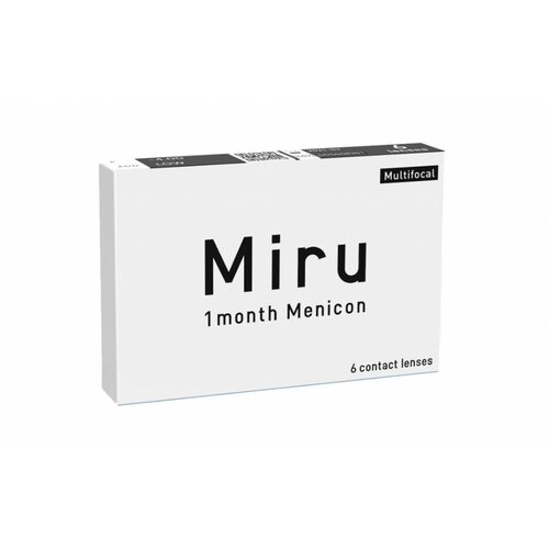 Контактные линзы Menicon Miru 1month Multifocal, 6 шт., R 8,6, D +1,5, ADD: высокая фото