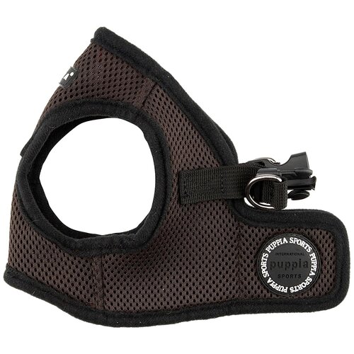 Шлейка Puppia Soft vest harness B, обхват шеи 19  см, коричневый, XS фото