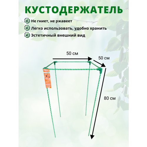 Кустодержатель садовый стеклокомпозитный 50х50х80см (D опор-10мм) фото