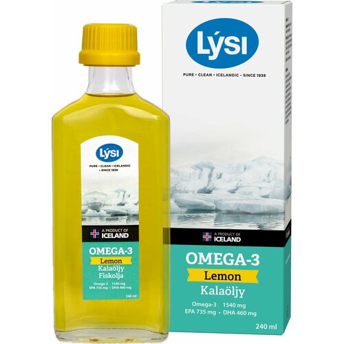 Lysi Omega-3 Рыбий жир со вкусом лимона 240 мл фото