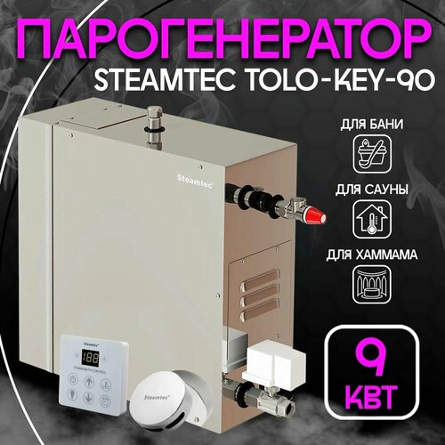 Парогенератор для хамама Steamtec TOLO KEY - 9 кВт (с пультом в комплекте) фото