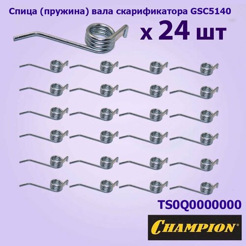 Спица (пружина) вала скарификатора GSC4840,5140 CHAMPION 24шт. TS0Q0000000 фото