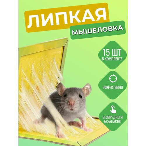 Мышеловка клеевая для мышей ловушка 15 шт фото