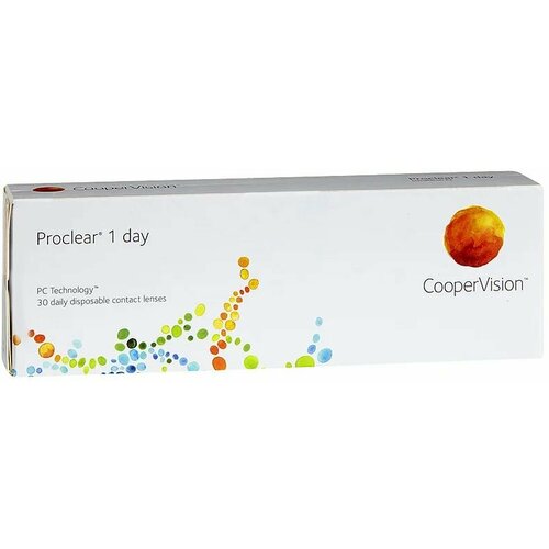 фотография Контактные линзы CooperVision Proclear 1 Day, 30 шт., R 8,7, D +4,75, прозрачный, 1 уп., купить за 2350р