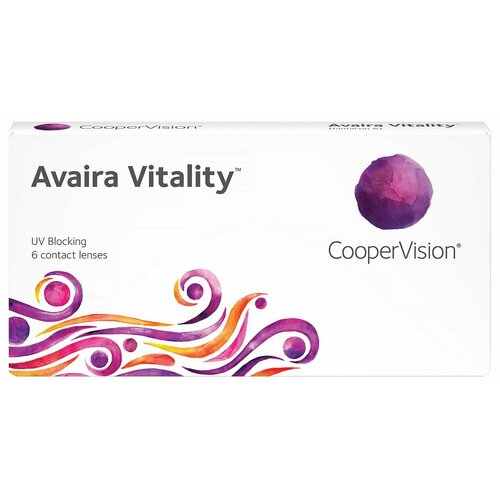 фотография Контактные линзы CooperVision Avaira Vitality, 6 шт., R 8,4, D +5,5, прозрачный, 1 уп., купить за 1916р